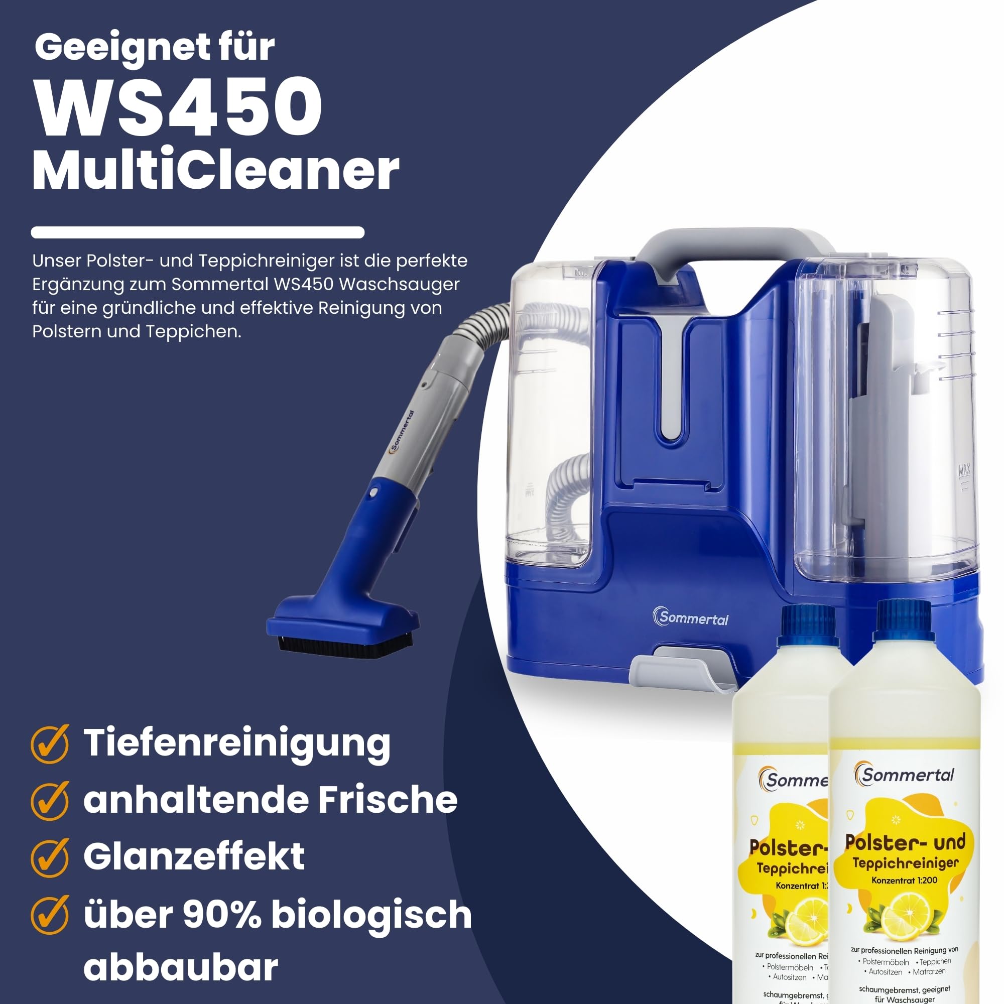 952 - 1 flacone di shampoo per tappeti, da 1 l, per tutte le lavatappeti, resa altissima! Rapporto di miscelazione 1:200 - testato e raccomandato per macchine HYDRO 7000, AQUAFILTER 2000 ed EXTRA 2000
