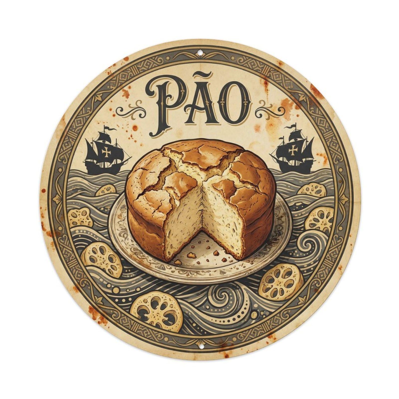 Portuguese Travel Bakery Bread Baker Shop Heritage Metal Tin Sign
