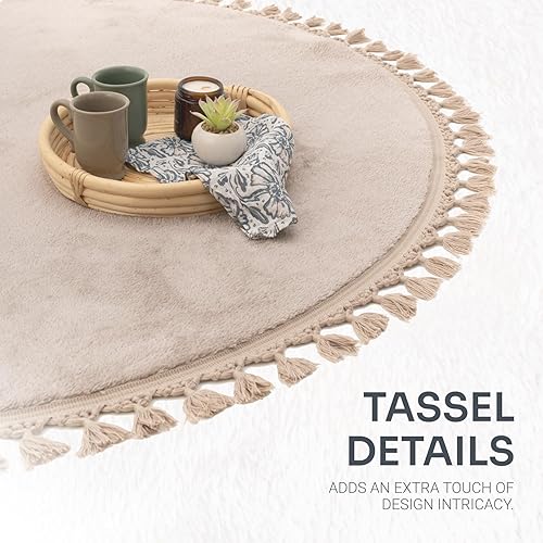 Miniatura 5 de Dekorist Alfombra esponjosa lavable a máquina, alfombra de dormitorio, alfombras de área suaves y acogedoras, alfombras para dormitorio, alfombras