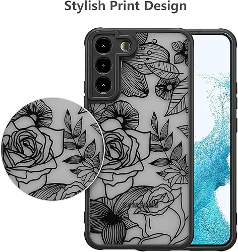 Miniatura 3 de XIZYO Funda para Samsung Galaxy S21 Plus, diseño de rosas florales para mujeres y niñas, diseño estético, delgada, de TPU, a prueba de golpes, funda