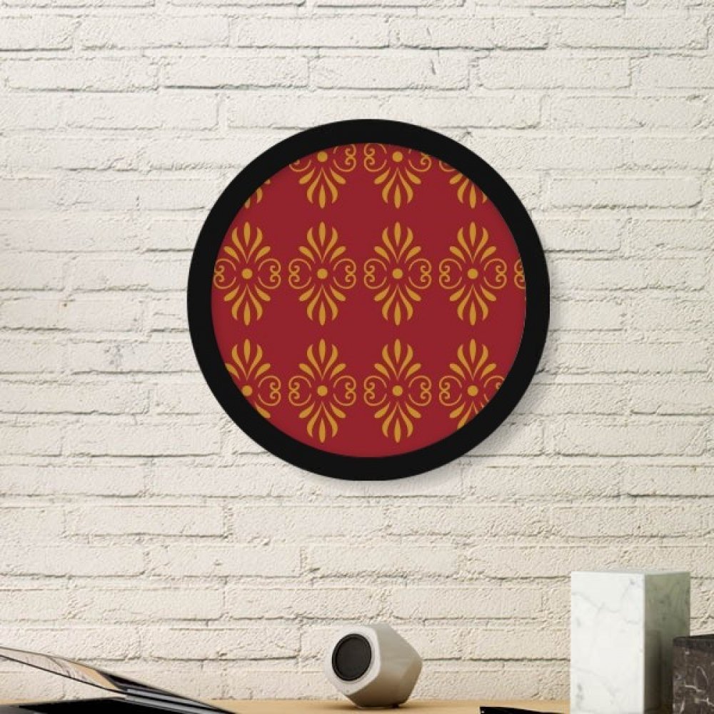 Cadre photo art parfait pour salon ethnique illustration ronde sanctuaire thaï satin rouge