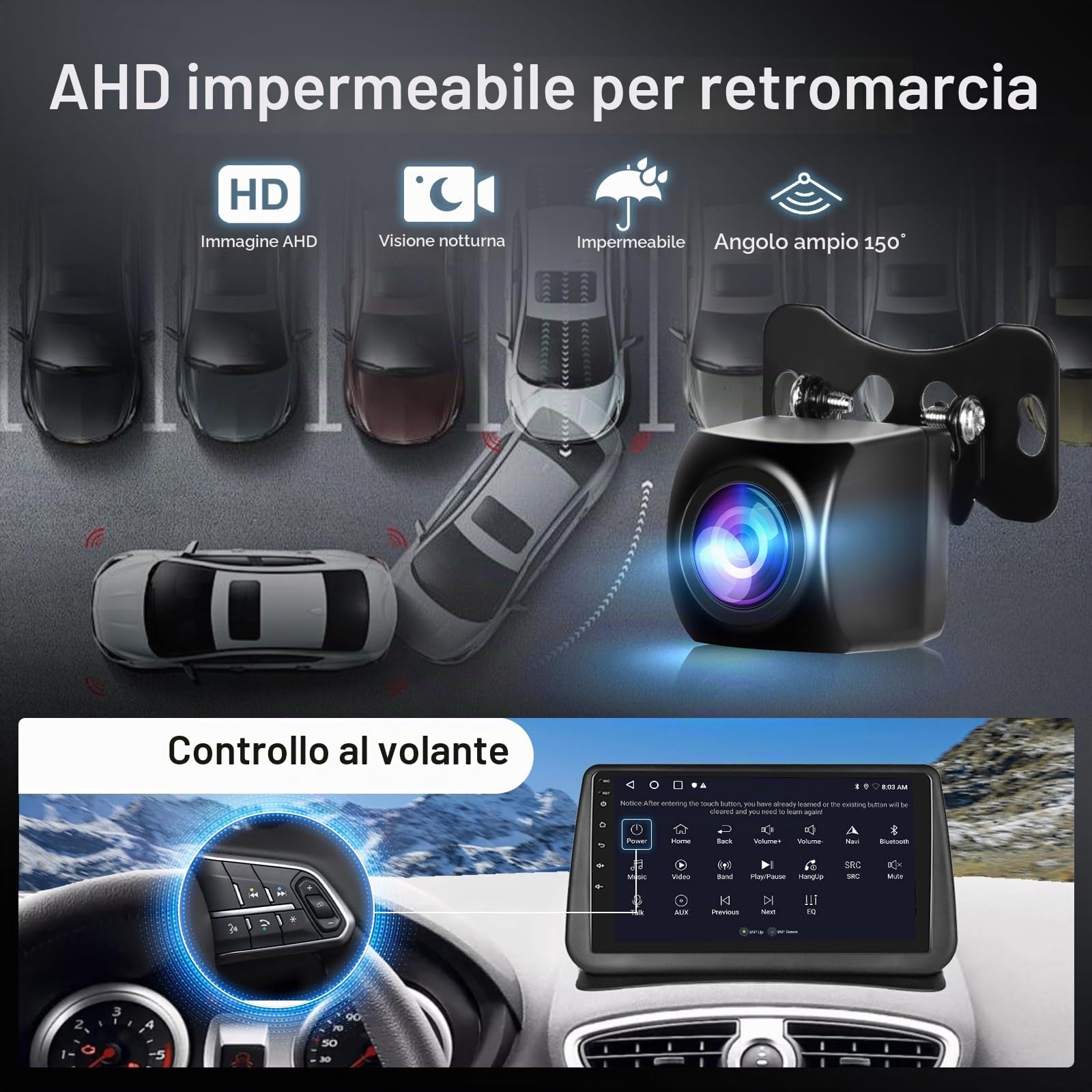 2GB 64GB Android Autoradio per Renault Clio 3th 2005-2014 Radio Wireless Carplay Android Auto, Hodozzy Stereo 9 Pollici Touch Screen GPS, WiFi, Bluetooth FM/RDS, SWC, Canbus 2 Din Radio per Renault