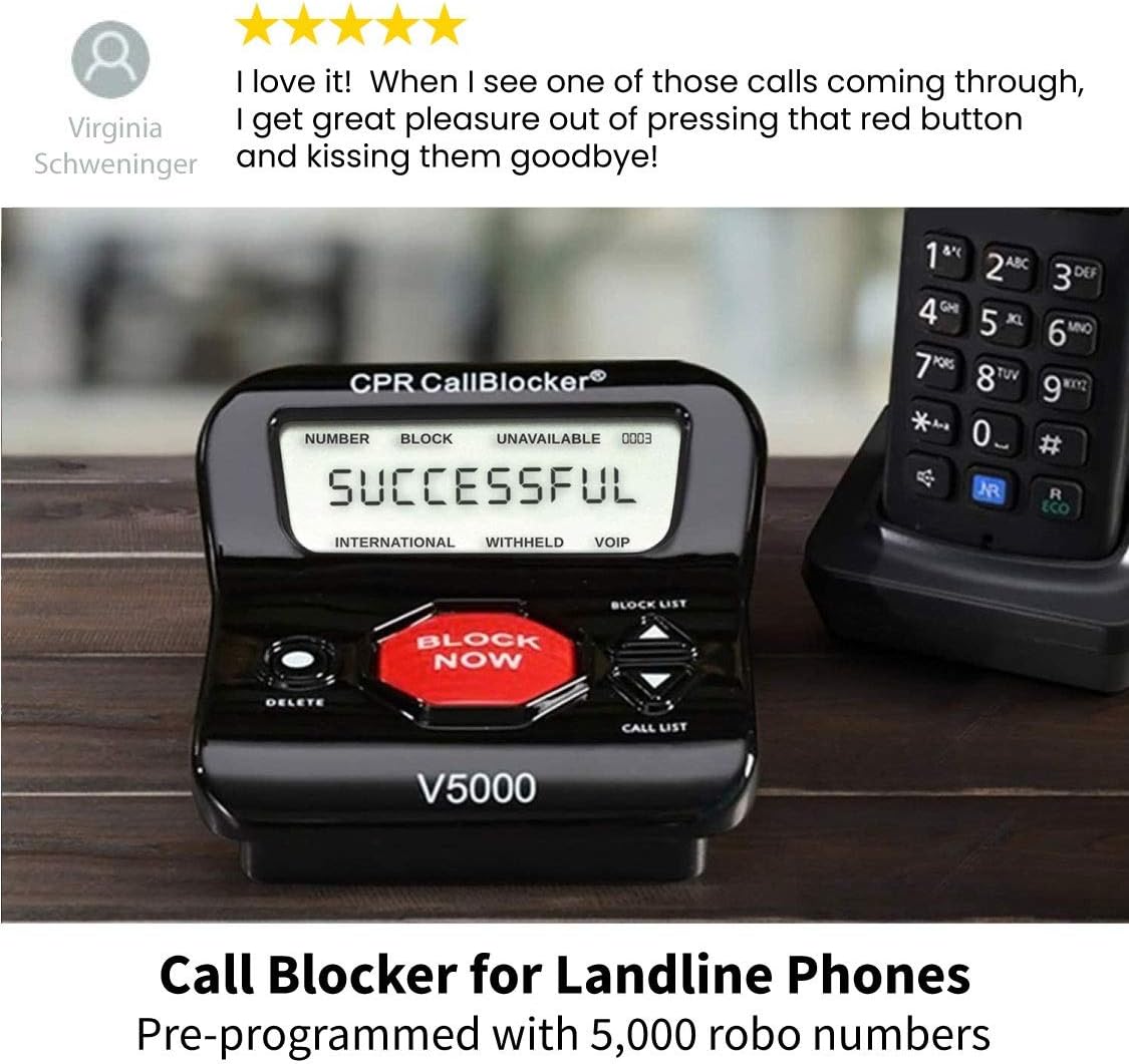 Buy Cpr V5000 Call Blocker For Landline Phones Stop All Unwanted Calls At A Touch Of A Button Join Over 1 Million Satisfied Customers Online In Bahrain B0191xmbv2