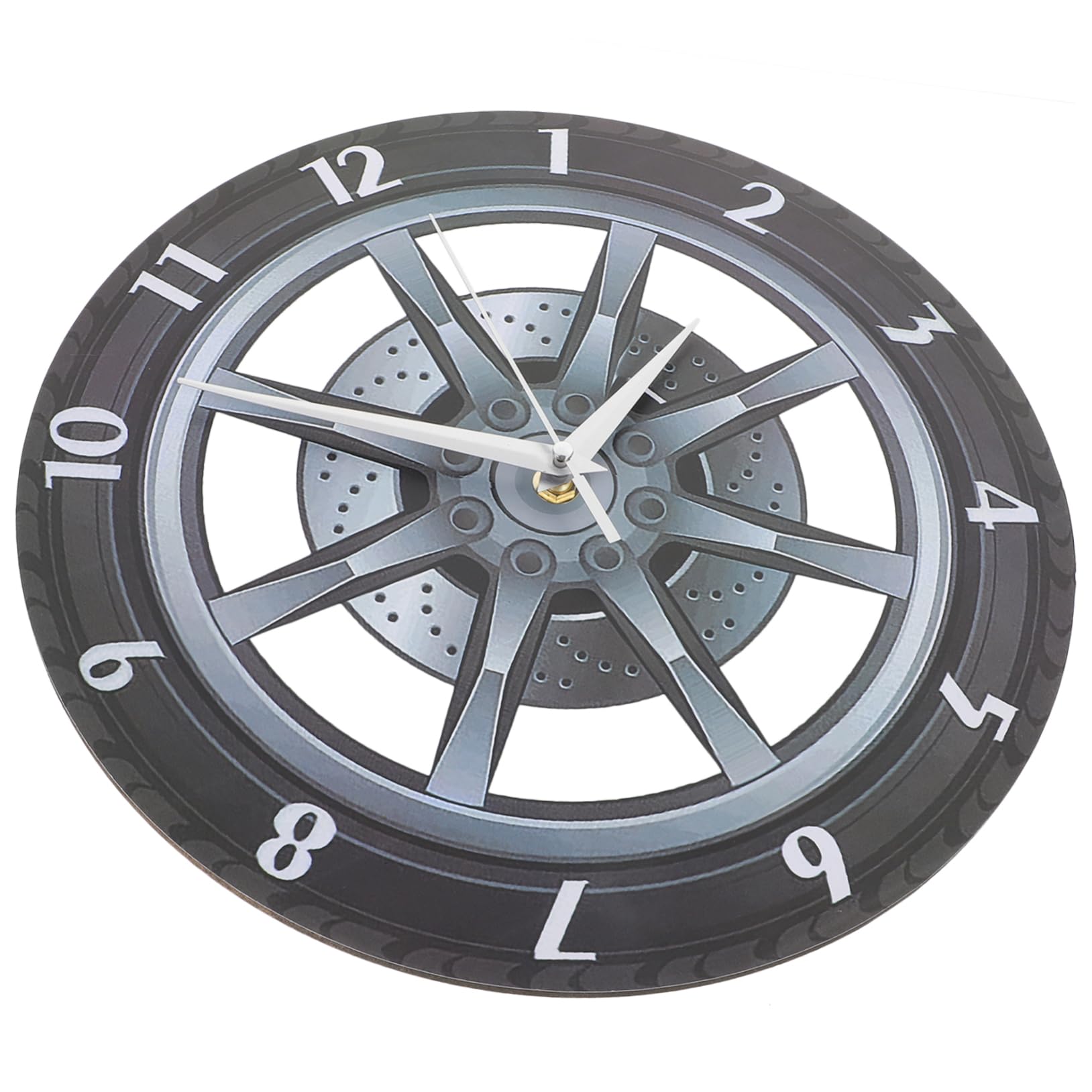 Horloge Murale 3D en Forme de Roue de Voiture pour Salon Moderne et Chambre d'Ado