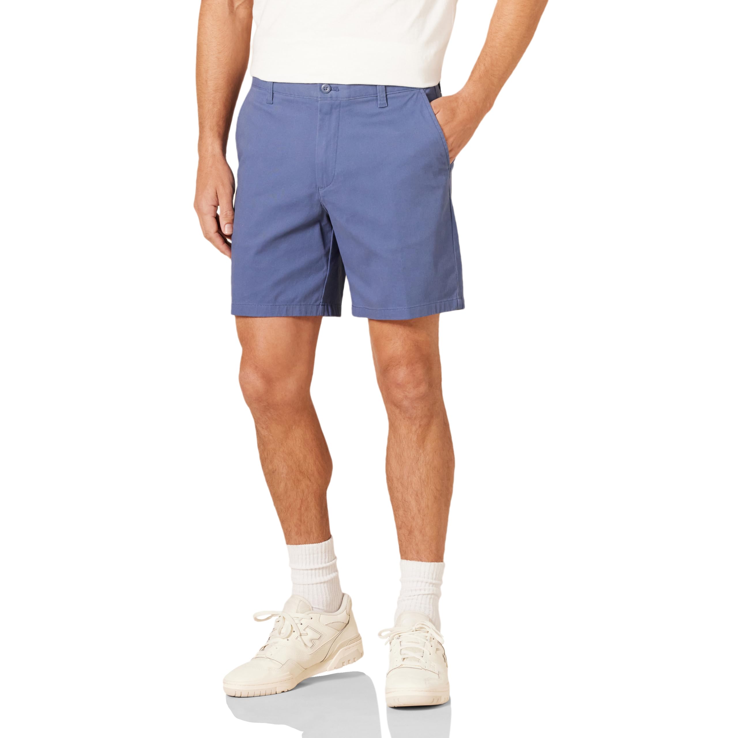 Amazon Essentials Men's 7" Stretch Chino Shorts, Dark Blue, 40