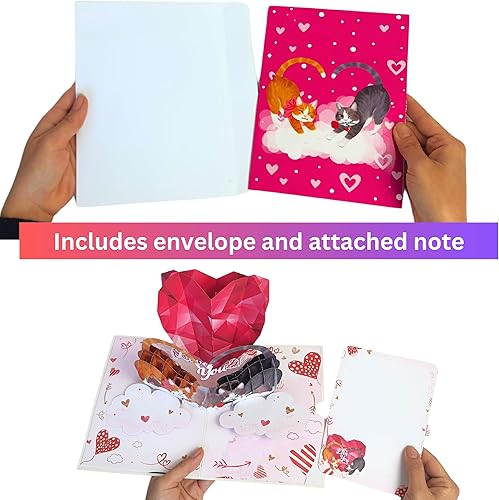 Miniatura 3 de HEARTAGS Tarjeta desplegable para el día de la madre, tarjeta del día de la madre de pareja de gatos para esposa, hija, regalos del día de la madre