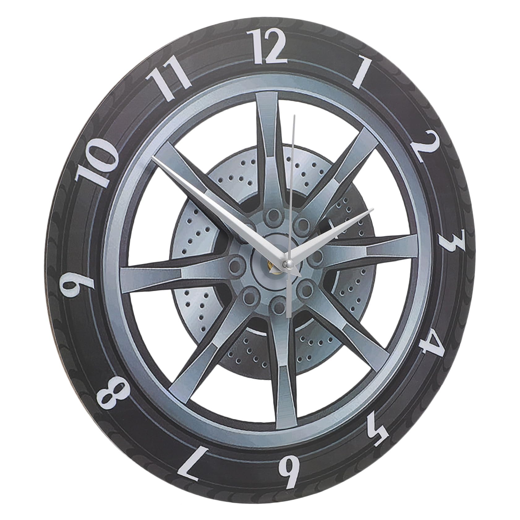 Horloge à roue 3D décoration murale pour salon de style industriel