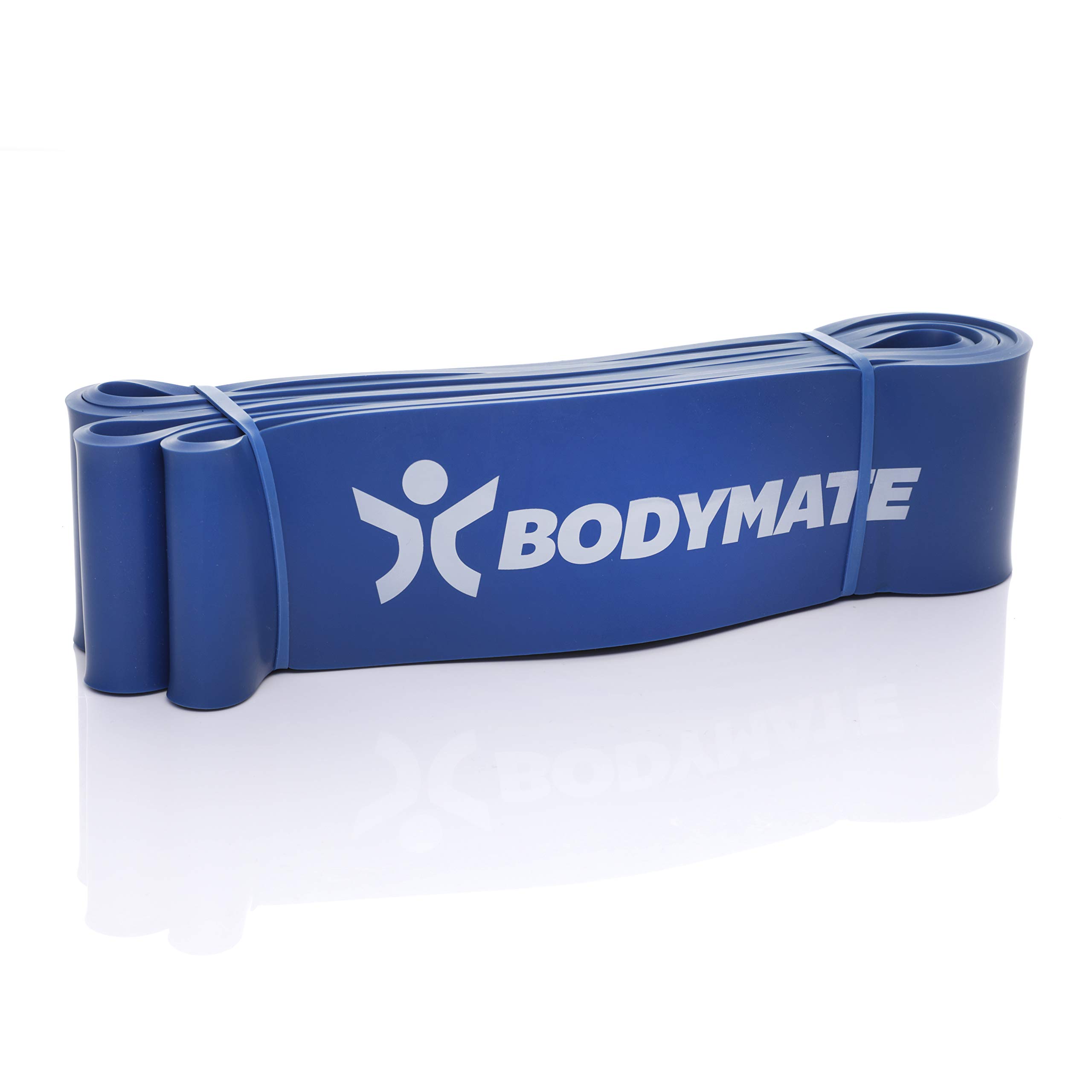 BODYMATE Bande de résistance élastique Premium 208cm en Latex Naturel - Résistance au Choix - Idéal Musculation, Crossfit, Gymnastique, Fitness - Débutants et Professionnels