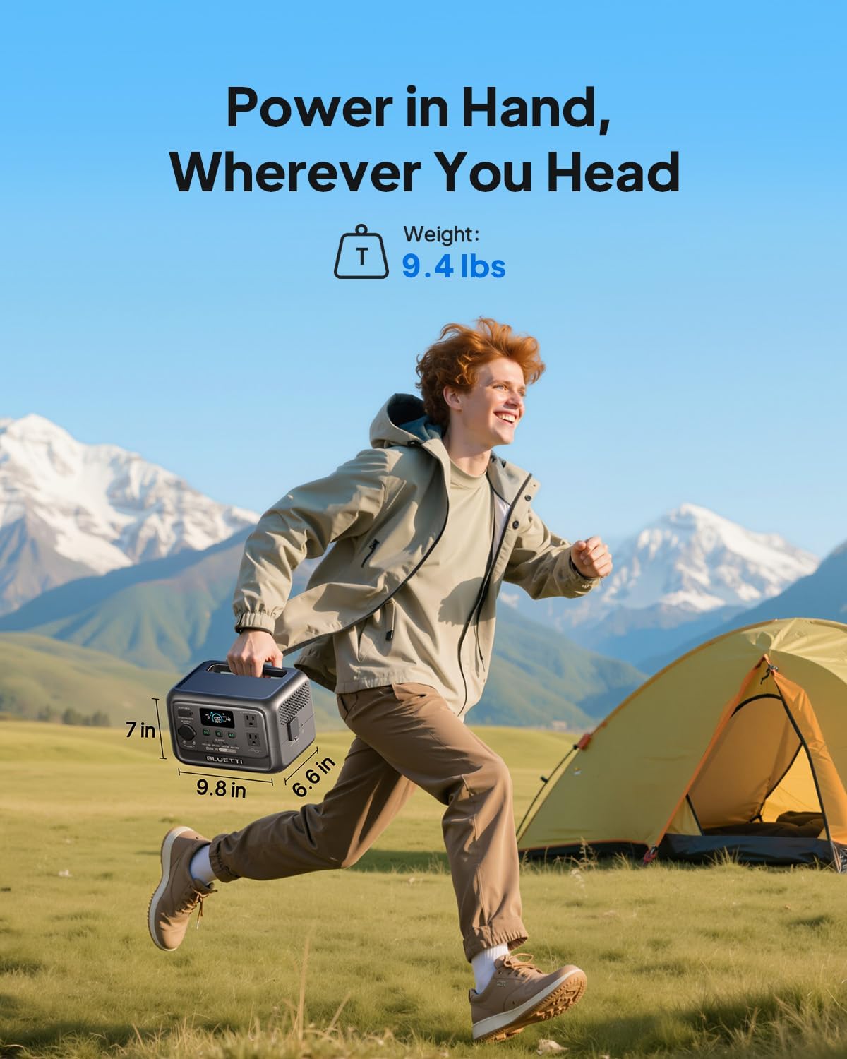 BLUETTI Solar Generator Elite 30 V2, 288Wh LiFePO4 Battery Backup 600W,AC Outlets (Power Lifting 1500W), 0-100% in 70 Min, for Camping, Road Trip, Outage (Solar Panel Optional) - Image 3