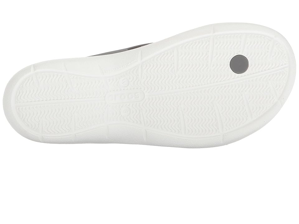 

Crocs Swiftwater Flip (Smoke/White) Women's Shoes, Gray