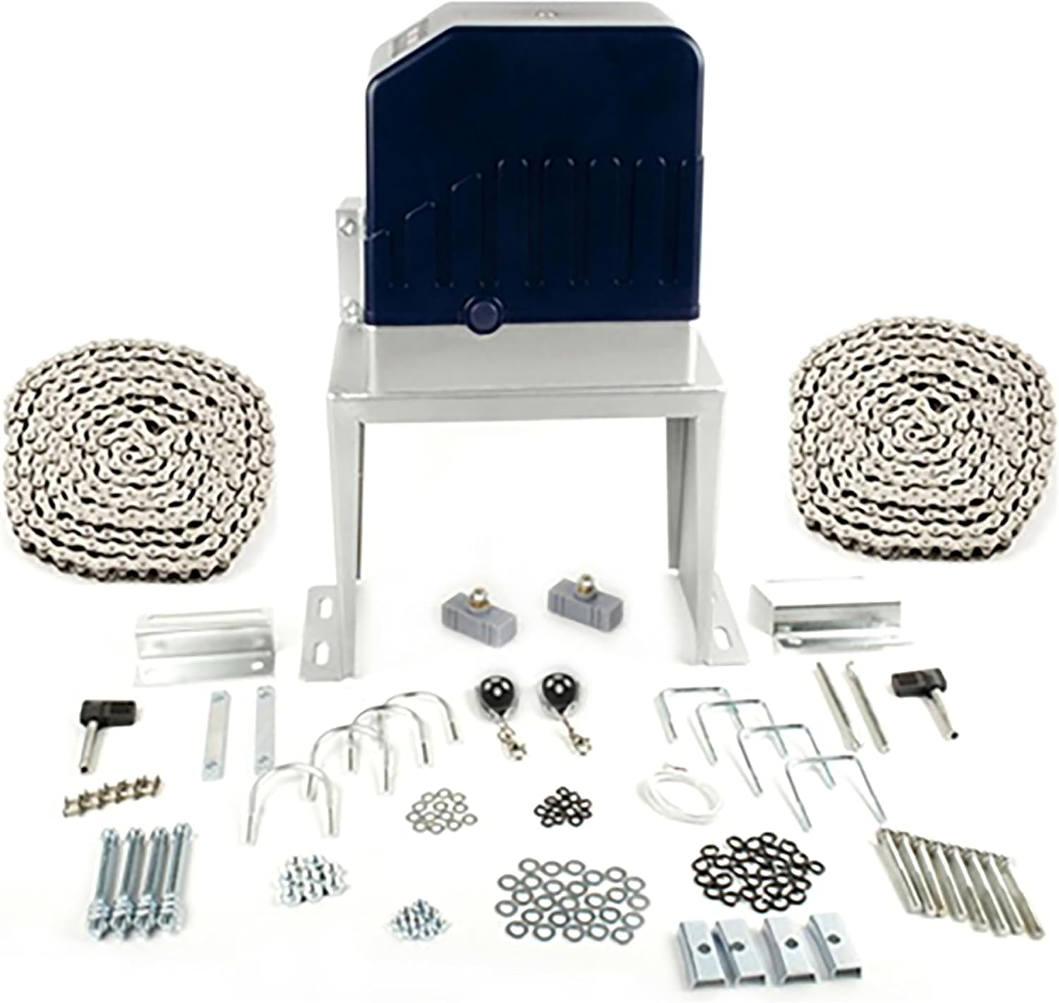 ALEKO 16x6 feet St. Louis Single Sliding Driveway Gate with Opener Kit, Galvanized Steel Anti-Rust Security Fence Barrier Set - DG16STPSSLAC1500