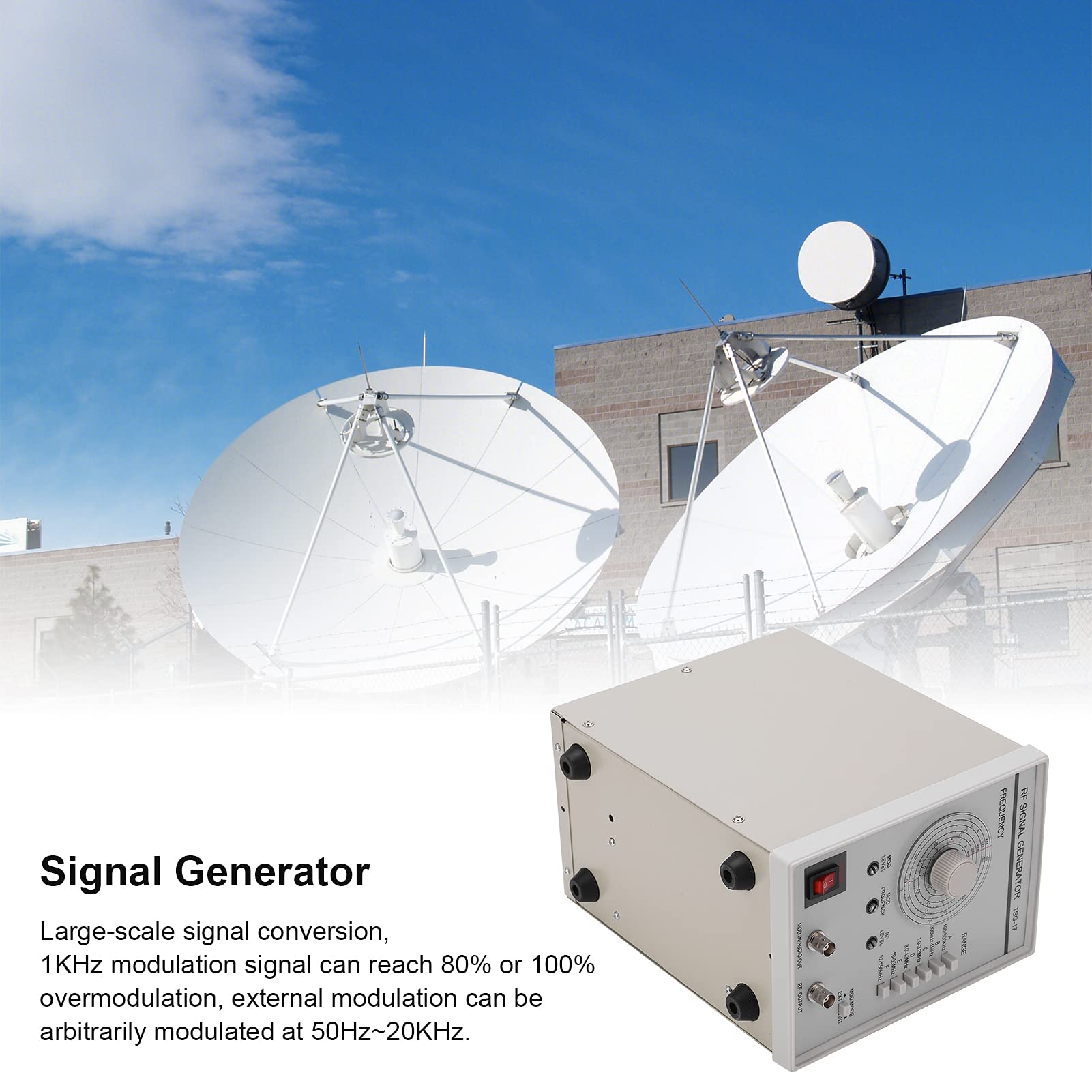 Generador de Señales TSG-17, Generación de Funciones de Alta Precisión de Alta Frecuencia para Dispositivos y Circuitos Electrónicos, Hierro, Portátil, para Medir
