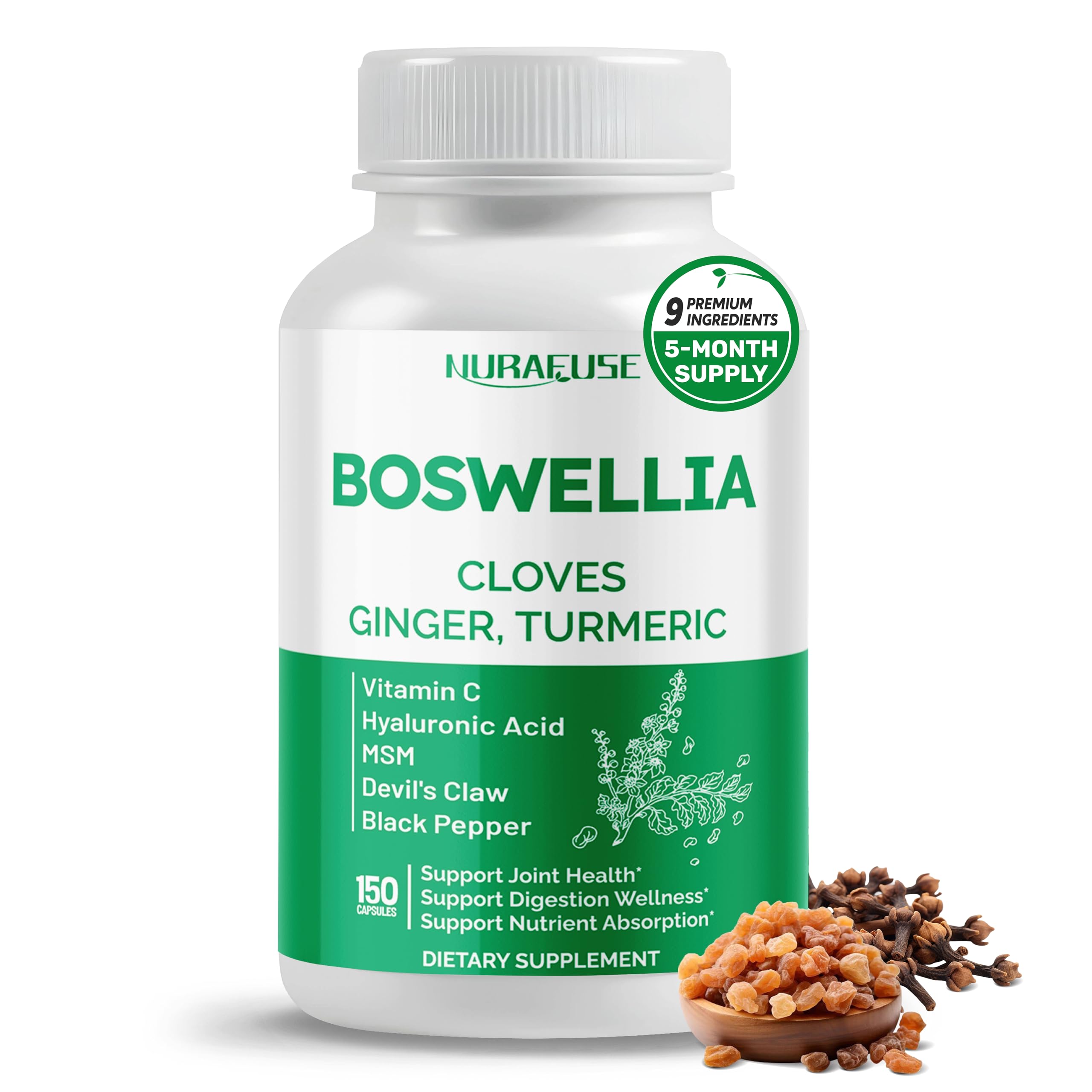 Amazon.com: Boswellia with Cloves, Ginger, Turmeric, Vitamin C