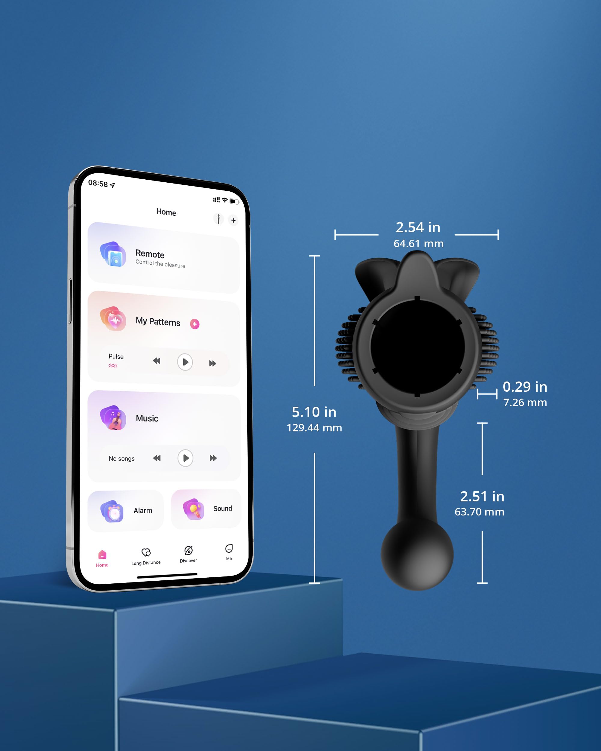 LOVENSE Domi 2 Classic Wand Vibrator Accessories, Clitoral G Spot Stimulator for Women with APP Remote Control Toys, Anal Massager Sex Toy for Female