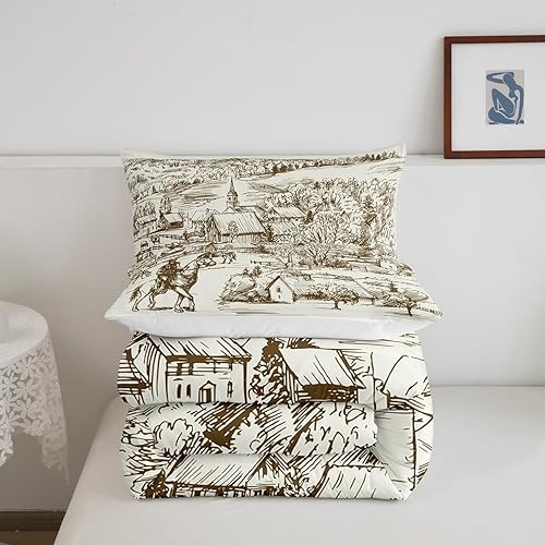 Miniatura 5 de Erosebridal Juego de edredón vintage occidental, tamaño King, ropa de cama de vaquero para niños y hombres, juego de ropa de cama de vaquero