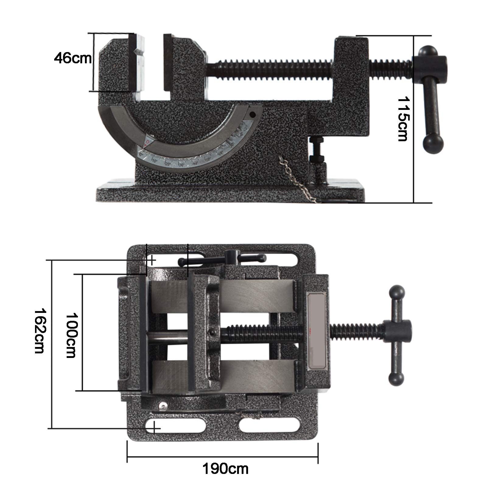 Pratica Morsa Per Trapano A Colonna Inclinabile in Acciaio Fuso, Morsa A Macchina, Morsa Inclinabile 100 Mm Per Fresatrice Professionale Con Trapano A Colonna Da 4 Pollici
