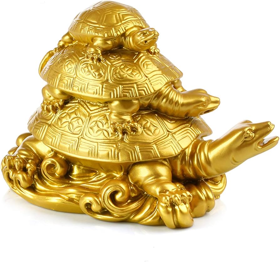 Amazon.co.jp: 三代の亀 置物 風水 親子 カメ 縁起物 インテリア 風水