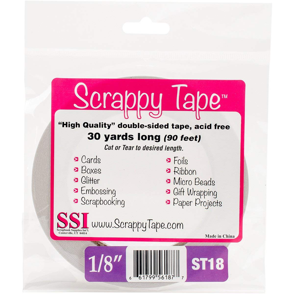 Scrappy Tape 1/8"X30 Yards-