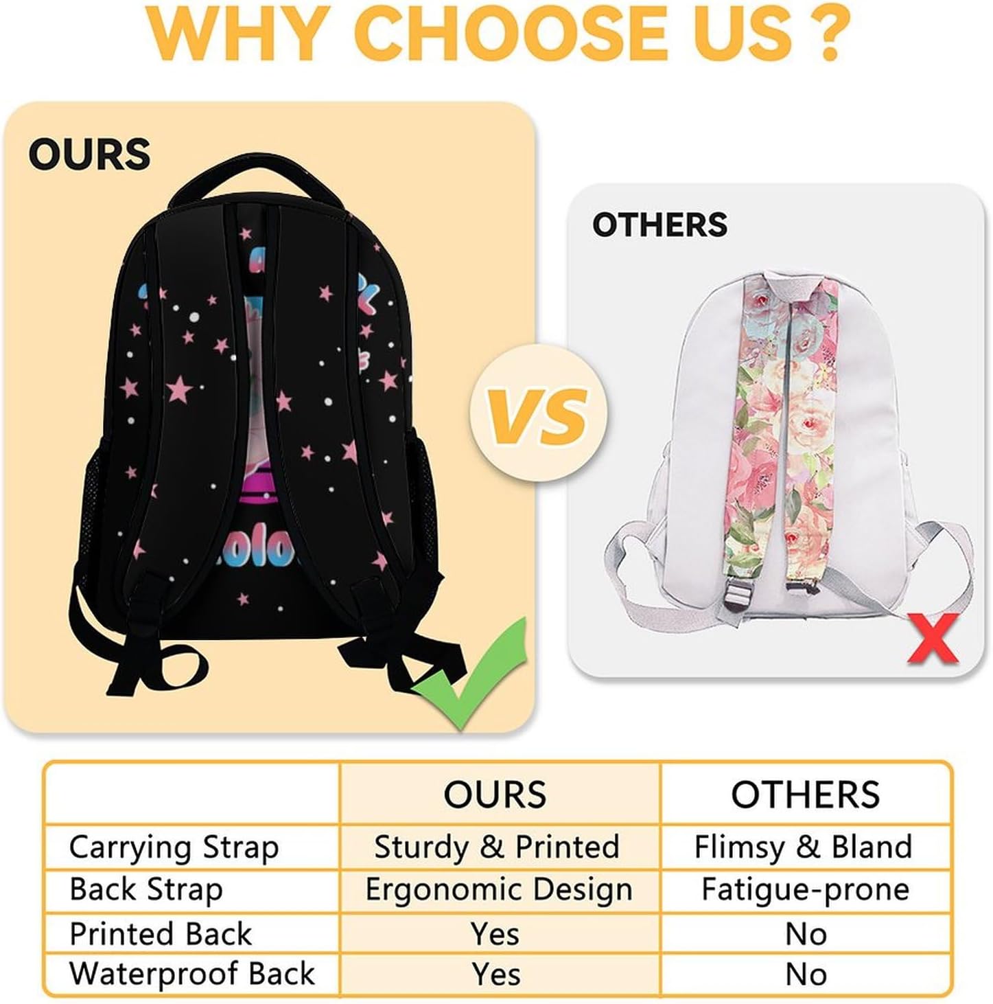 Axolotl Backpack for Girls, 16 Inch Black Backpacks for School, Cute Lightweight Bookbag for Kids - Image 4