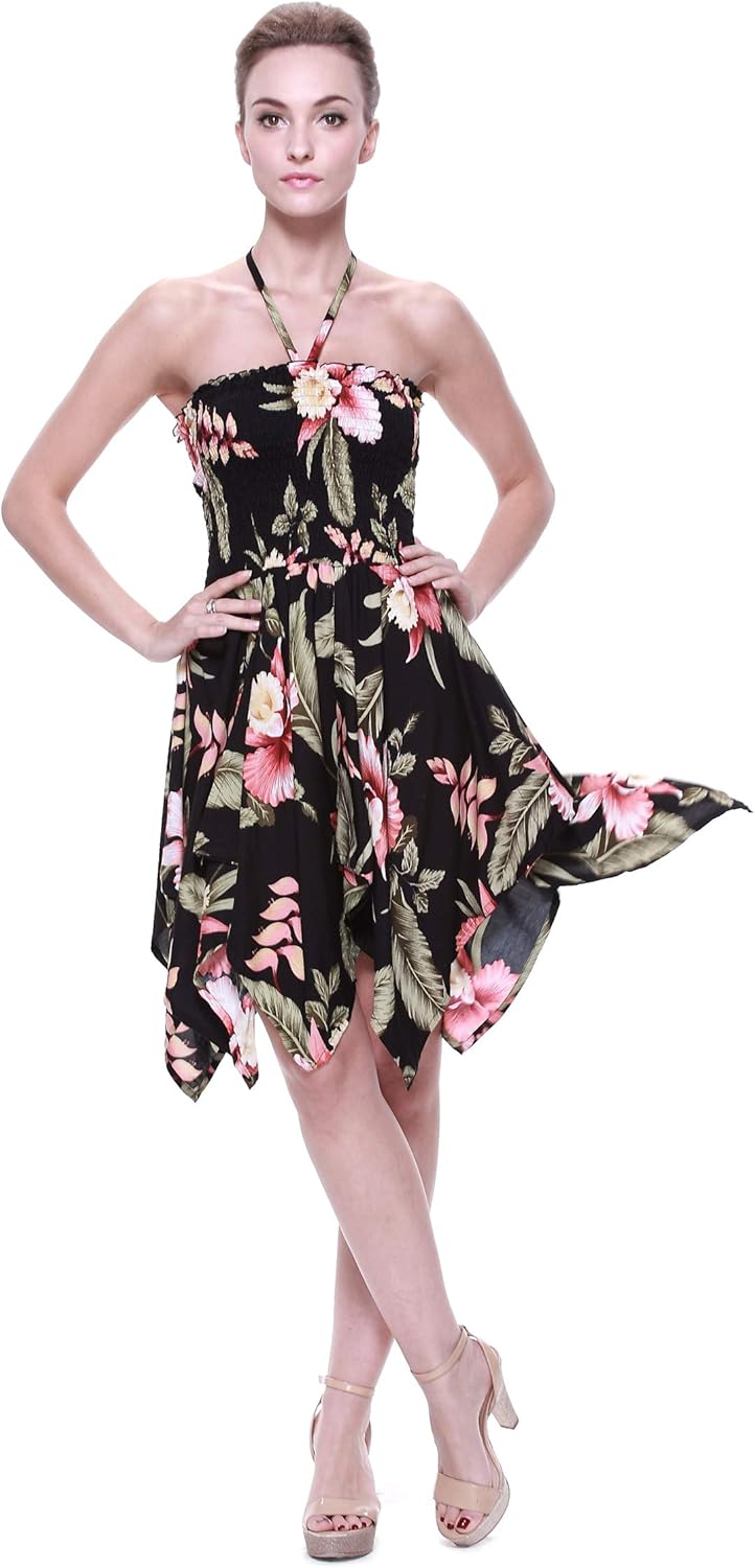 Matchable Family Hawaiian Luau Men Women Girl Boy Clothes in Black Rafelsia - Image 7