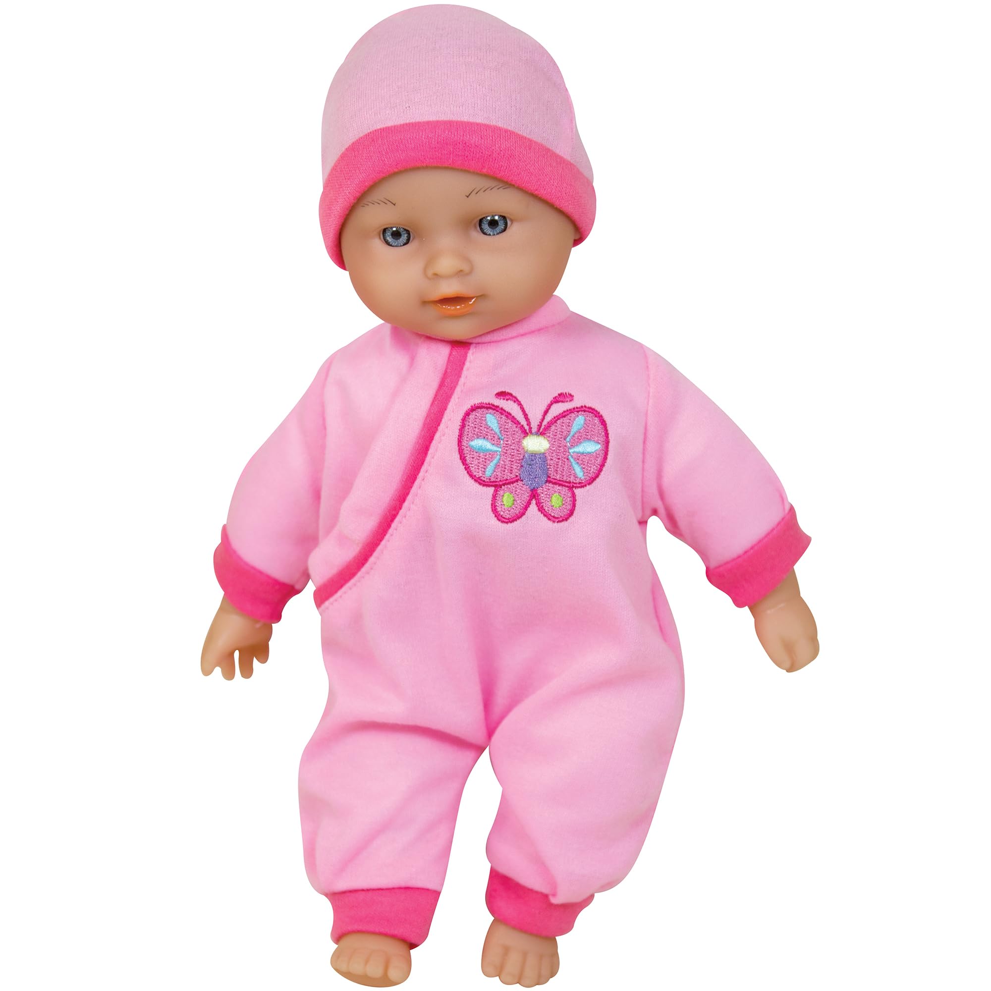 Lissi: 11" Talking Baby Doll - Pink & Butterfly Outfit, Matching Hat, 6 Interactive Sounds, Soft Body, Realistic Roleplay Toy, Kids & Toddlers 2+