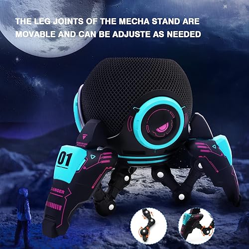 Miniatura 5 de Soporte para Echo Dot, soporte decorativo para Echo Dot (4ª y 5ª generación) o Homepod Mini, el soporte se puede ajustar arbitrariamente de postura