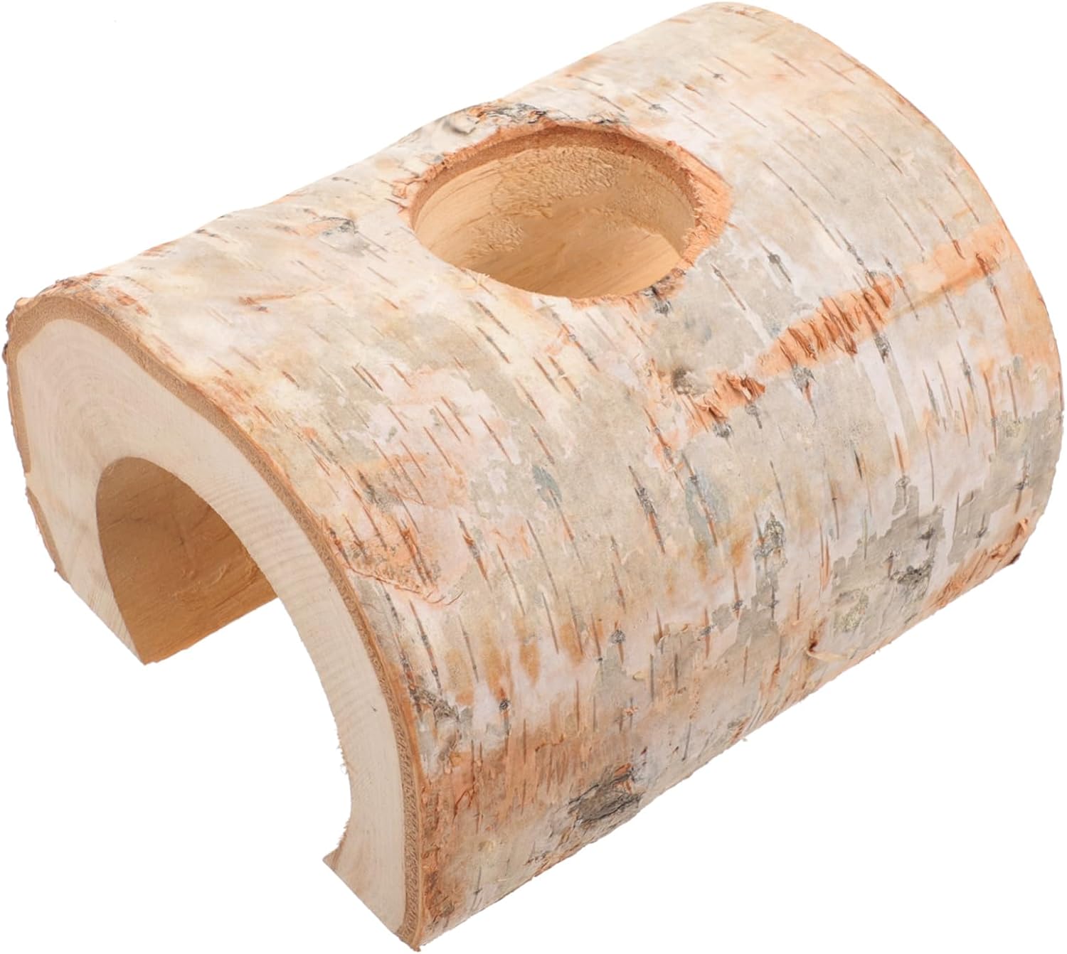 Birch Toy Hamster Tunnel for Cage Wooden Hideout Chewing Tube for Hamsters