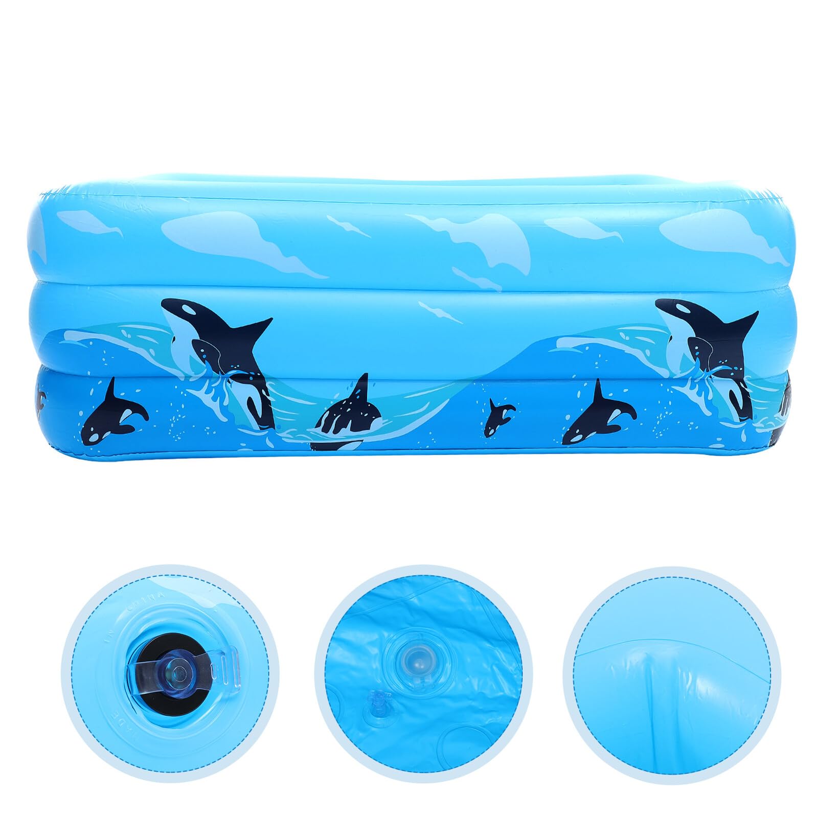 Piscina Hinchable Infantil de PVC Azul para Niños, Celebracion Verano