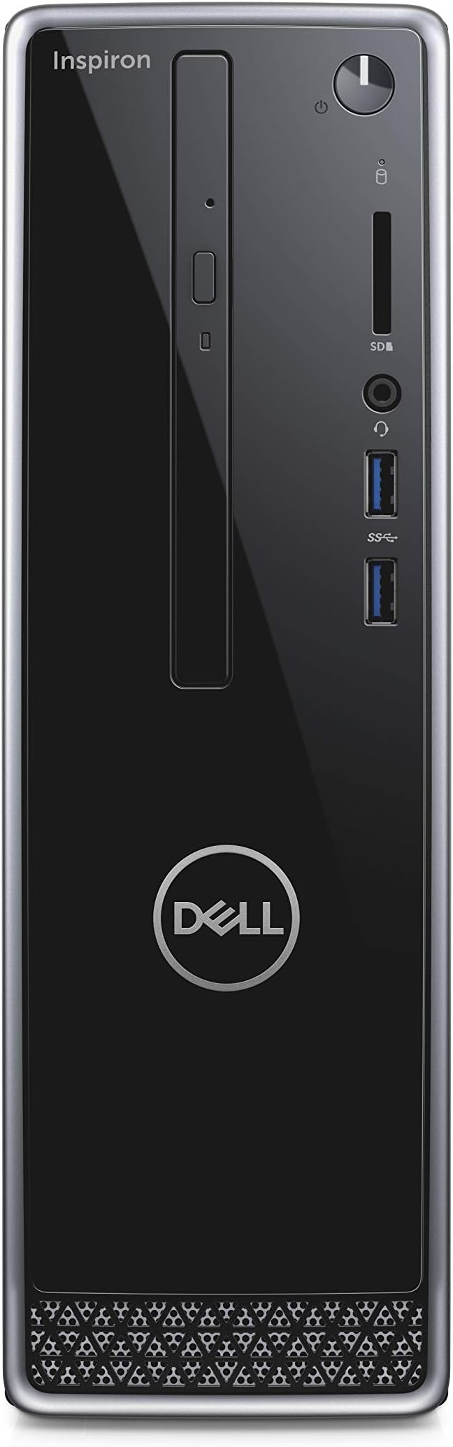Dell Inspiron 3000 Small Form Factor Desktop with Wire Keyboard and Mouse - (Black with Silver Trim) (Intel Pentium Gold G5400, 4 GB RAM, 1 TB HDD, Windows 10 Home)