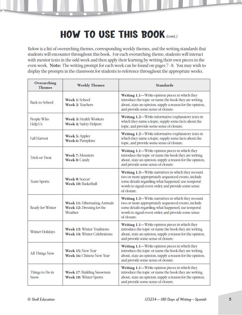 180 Days(tm): Writing for 1st Grade Spanish Practice Workbook for Classroom and Home, Cool and Fun Practice Created by Teachers (180 Days of Practice) (Spanish Edition) - Image 4