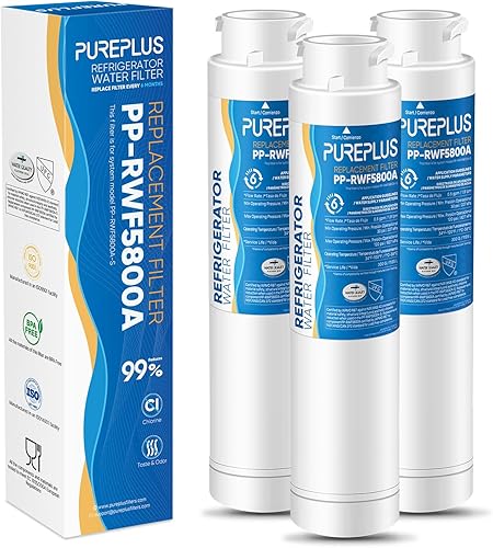 PUREPLUS EPTWFU01 Filtro de agua para refrigerador, compatible con Frigidaire EWF02, GP006, Pure Source Ultra II, RWF5800A, paquete de 3