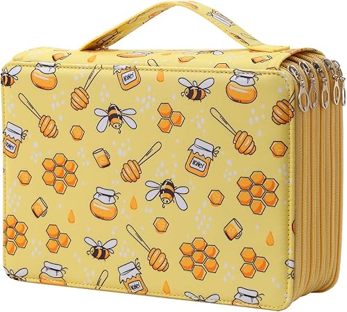 Estuche Lbxgap portátil con patrón de impresión en colores para lápices con capacidad para 250 lápices. Organizador de bolsa con envoltorio