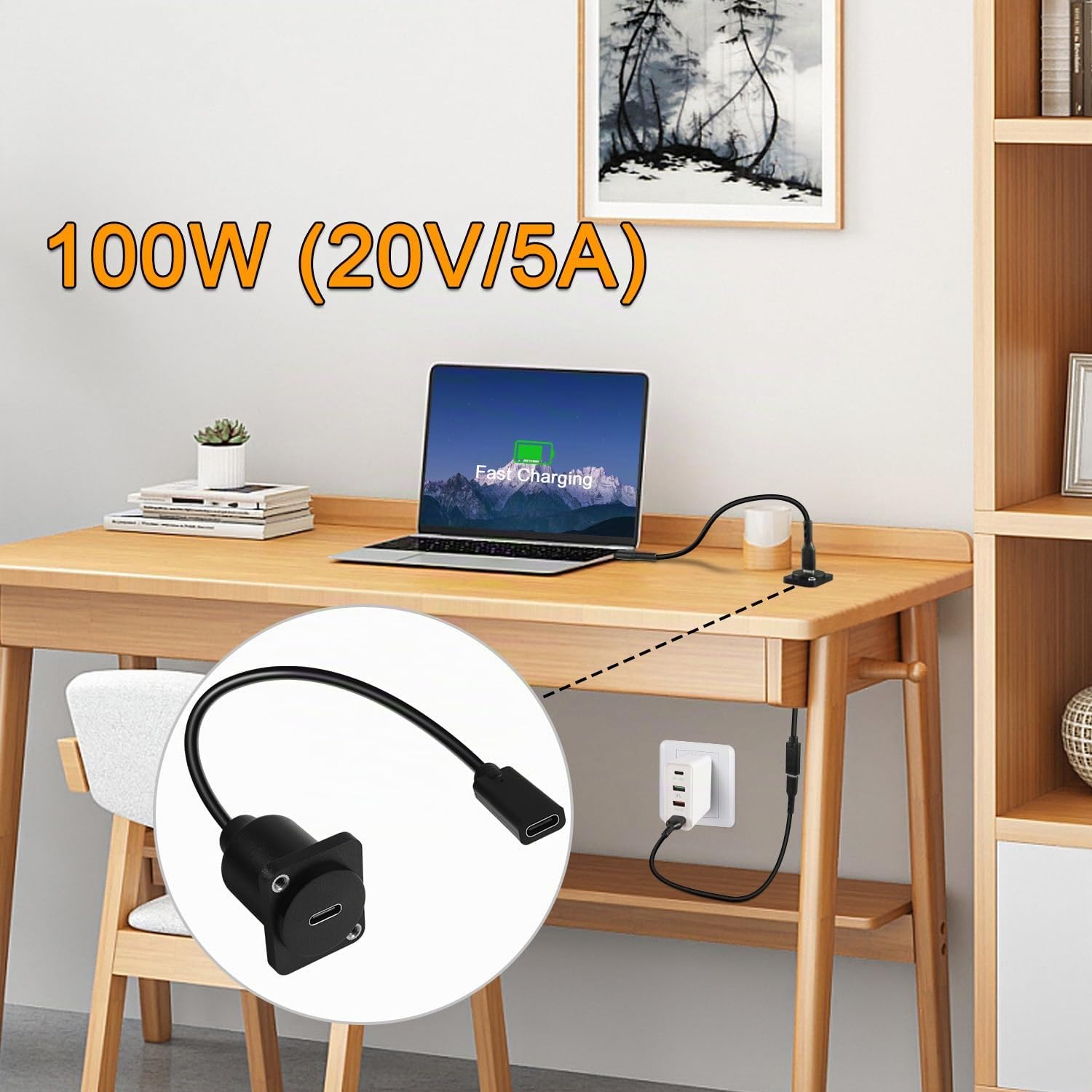 Adattatore USB 2.0 Maschio-femmina Da Pannello Kentek, Per Fissaggio A Parete O Case