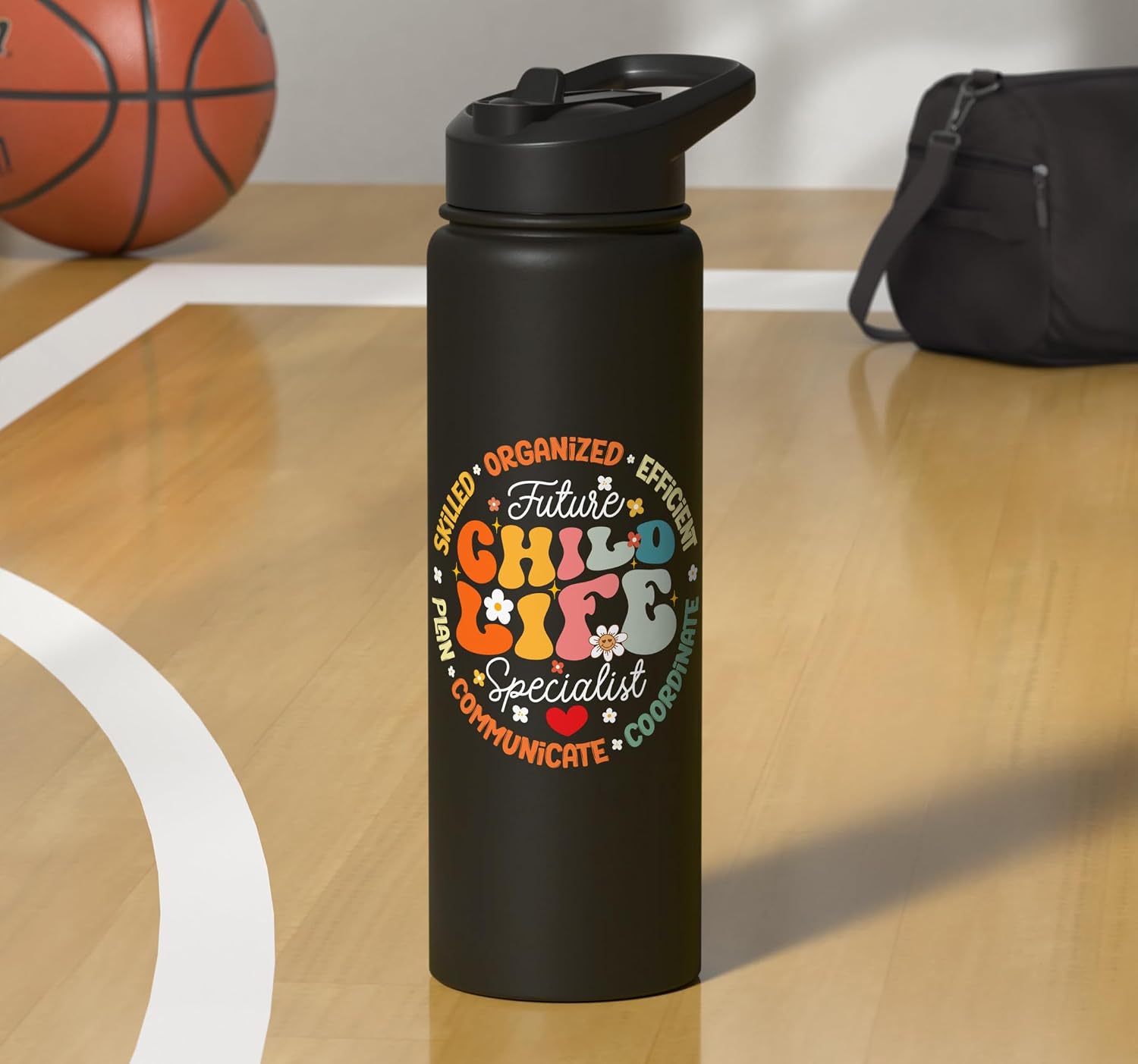 Future Child life Specialist Play Therapist Health Care Stainless Steel Insulated Water Bottle