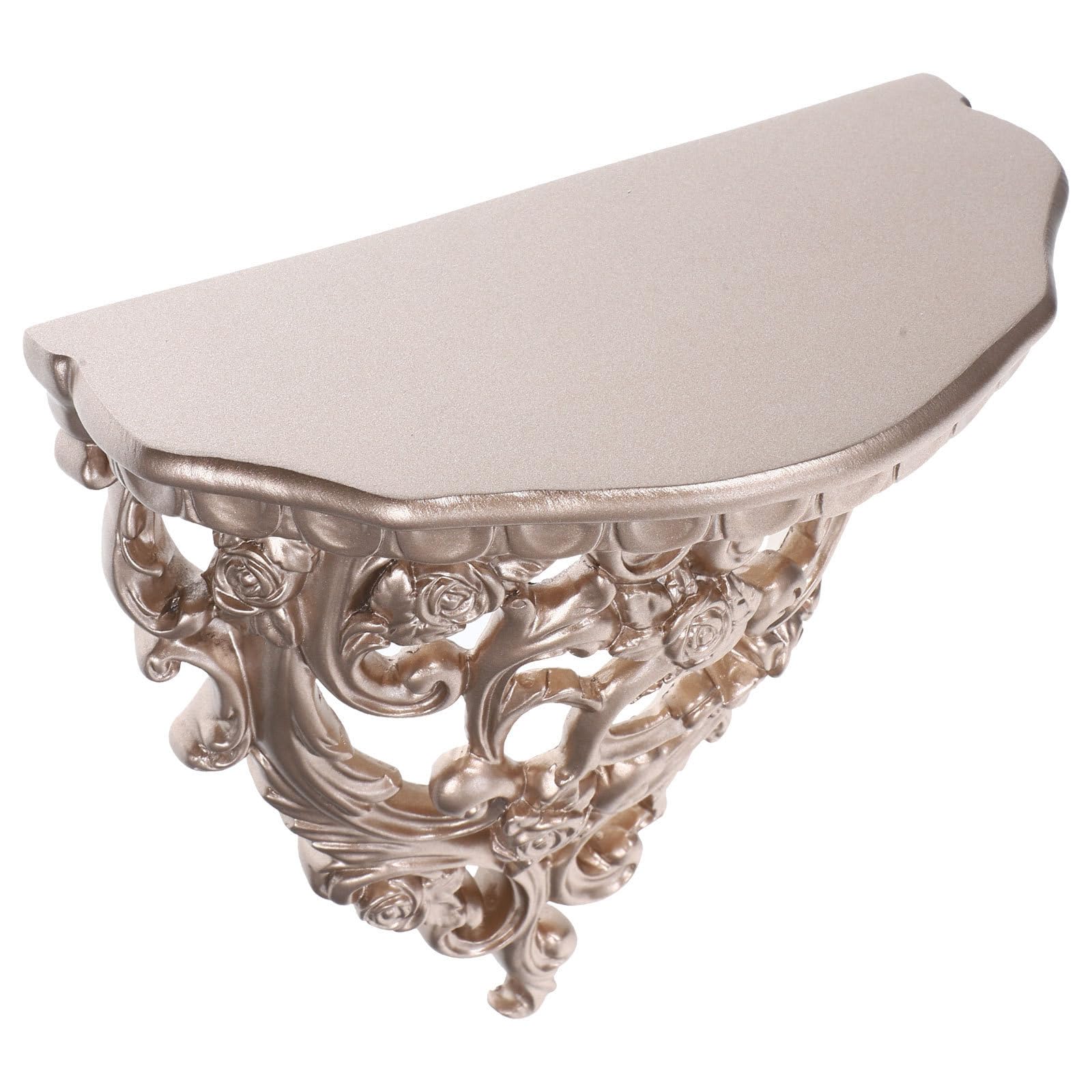 SHINEOFI Estante de Pared Flotante para Guardar Gel de Ducha y Jabón Gran Capacidad de Resina Dorado Estilo Moderno Tallado Adecuado para Baño o Cocina