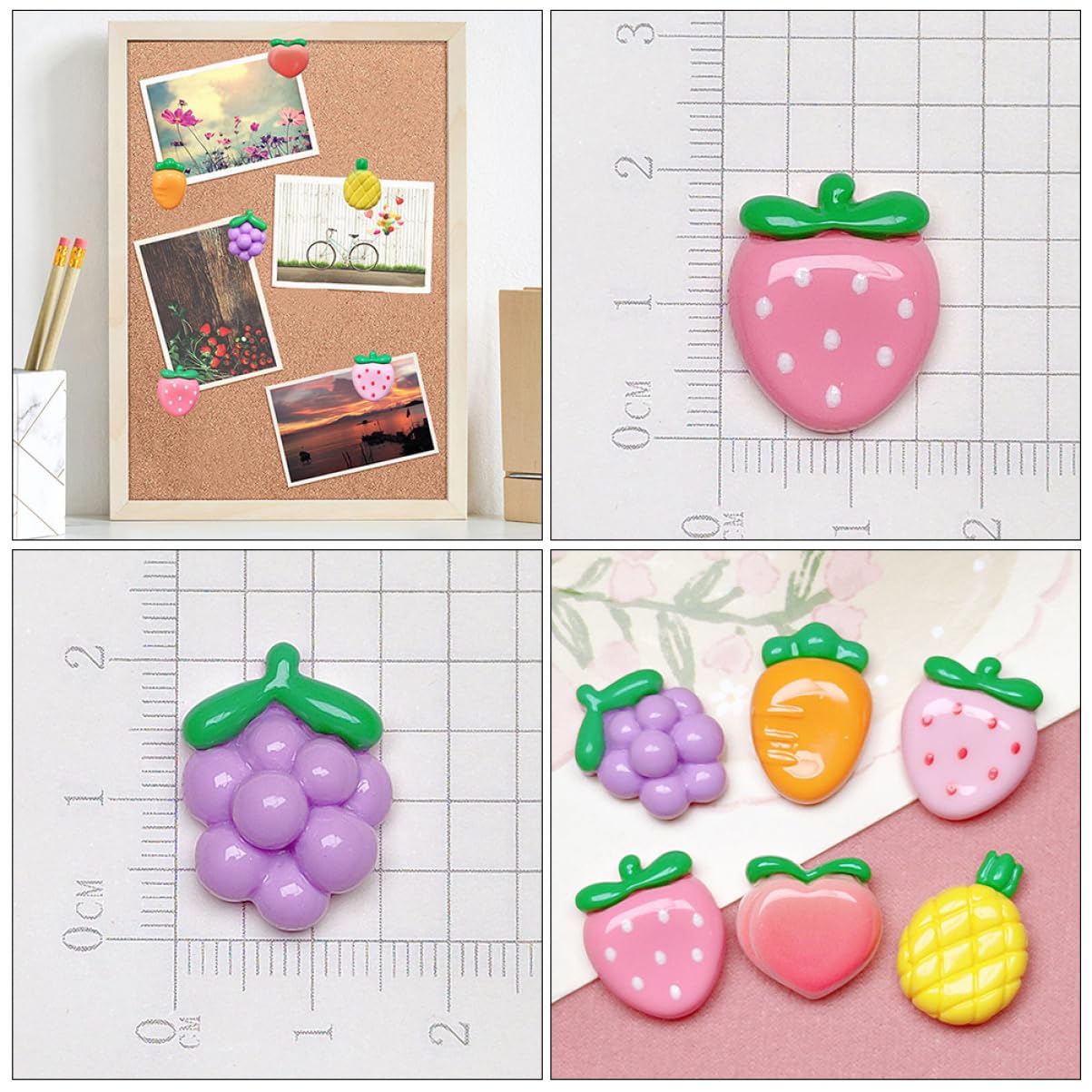 jojofuny 4 Sätze Obst Pin Bunte Karten Reißnägel Pinnnadeln Karten Reißnägel Pinnnadeln Für Karten Pinnnadeln Für Pinnwände Pinnwände Pinnwände Pinnwände Aluminiumlegierung 30 Stück * 4