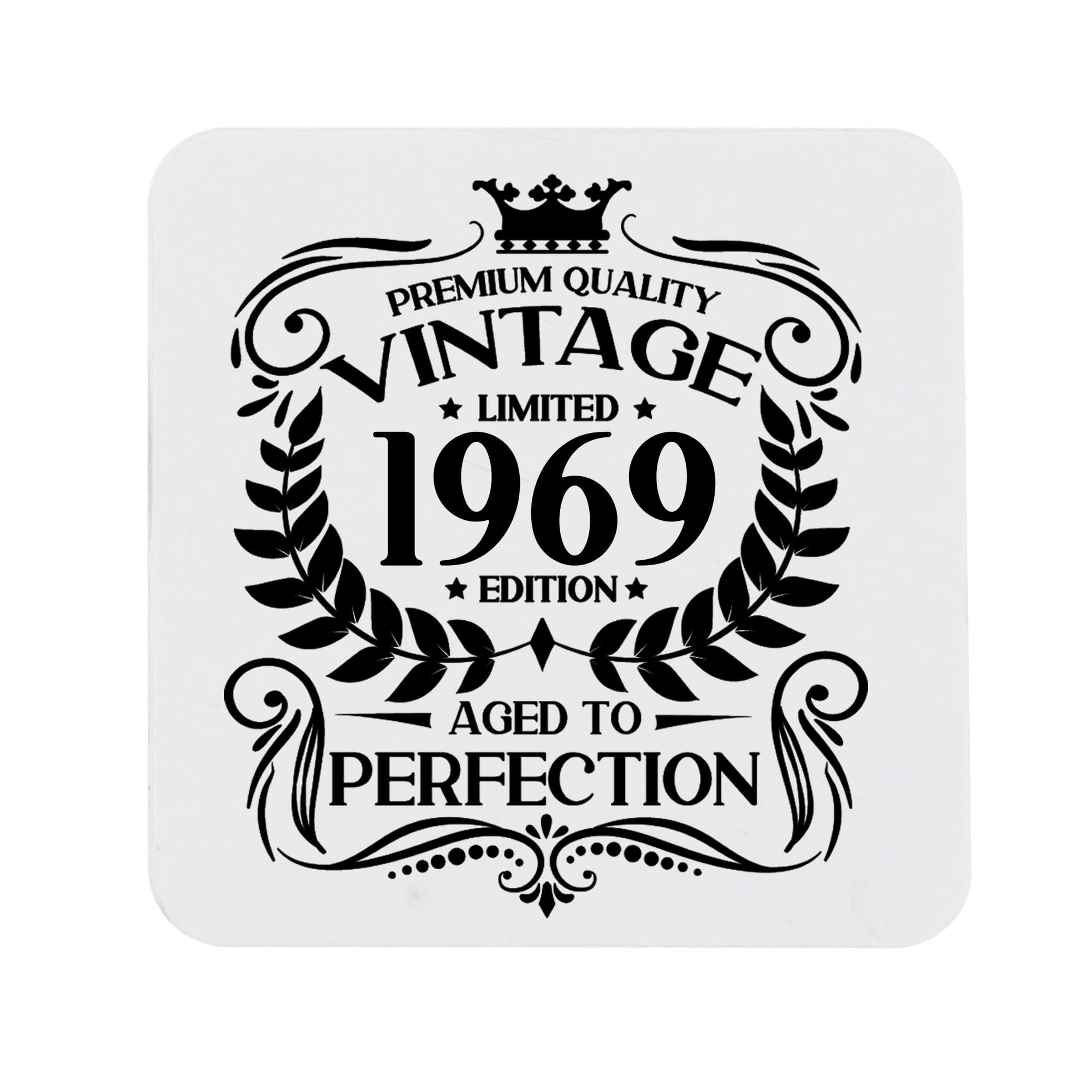 80th Birthday Gift for Men Vintage 1946 Aged to Perfection Engraved Slate Coaster Present for 80 Year Old Etched Natural Slate Placemat (Round Slate) — view 64