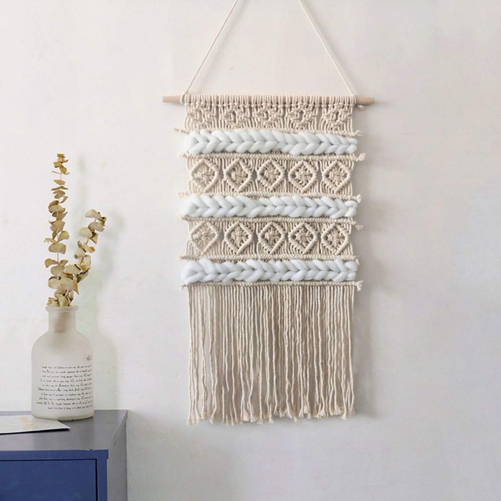 Amazon.co.jp: Bohemian Macrame Wall Hanging Tapestry S Decorative 