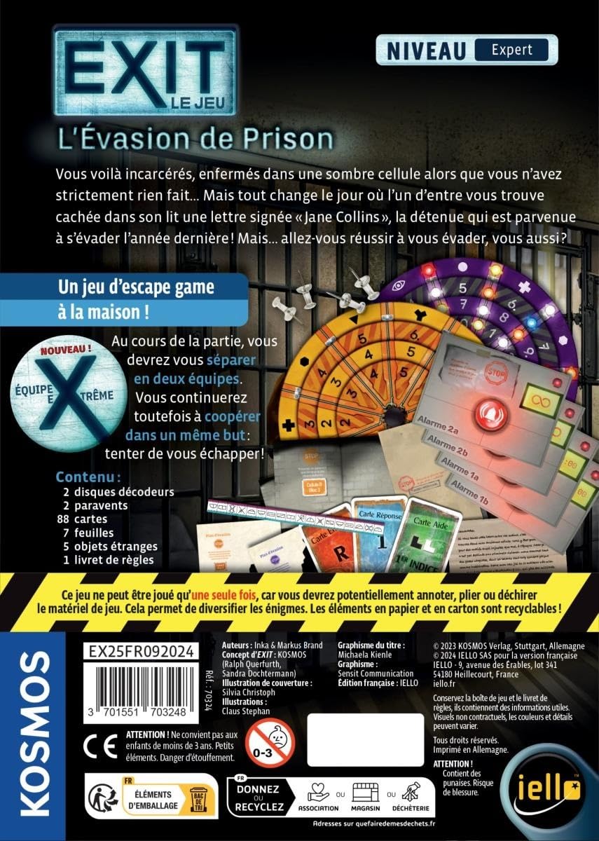 Lot Exit L'Evasion De Prison + Péril en Terre du Milieu Version Française + 1 Décap Blumie (Seigneur + Prison)
