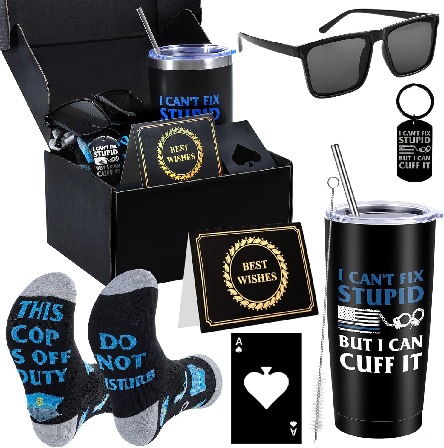 Police Gifts for Men, Police Officer Gifts, Best Gift for Law Enforcement, Funny Cop Gift Unique Policeman Presents for Christmas Academy Graduation Retirement Appreciation