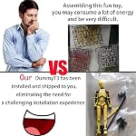 𝐀𝐬𝐬𝐞𝐦𝐛𝐥𝐲 𝐂𝐨𝐦𝐩𝐥𝐞𝐭𝐞𝐝 Titan 13 Action Figure Set, Titan 13 Robot Action Figure 3D Printed Robot 13 Action Figure Articulated, for Collectors Desktop Decorations (Black Transparent)