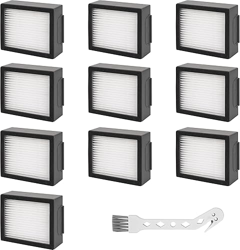 BlueStars Paquete de 10 filtros HEPA de repuesto para serie e, i, y j i7 i7+plus E5 E6 E7 i6 i6+ i8 i8+ E5 5150, E6 6198, i3 3150, i3+ 3550, i4 4150