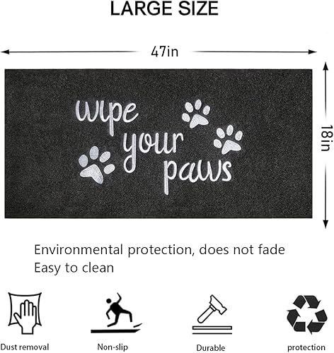 Miniatura 3 de Tapete grande para puerta delantera al aire libre, tapete de bienvenida para interiores y exteriores, tapete de bienvenida para entrada, tapete de