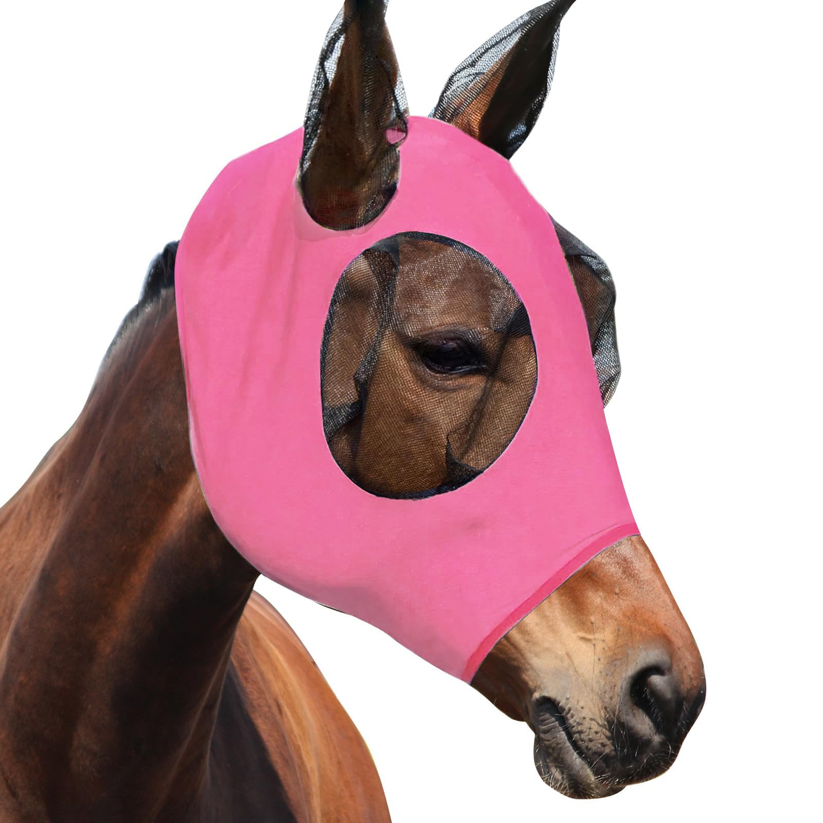 dellyy Mascara contra Moscas, Mascara contra Moscas Caballo, Elastico Proteccion contra Moscas, Mascara contra Moscas Caballo Proteccion UV (Grau) — view 11