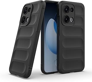UNBLACK phone case compatible with oppo reno 13 5G global Magic Shield TPU + Silicone Shockproof Phone Case For oppo reno 13 5G (Black)