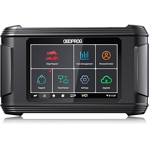 OBDPROG Moto 100 Motorcycle Diagnostic Tool, Full-System OBD2 Scanner with Quick Service Resets, Active Text & Advanced Programming, Fits for BMW, Honda, Yamaha, KTM, Triumph & Ducati