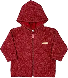 Jaqueta Casaco Boucle Peluciada Com Capuz E Zíper Bebê Infantil