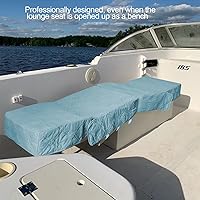 Vista 4 de Fundas de asiento de barco, fundas de repuesto para asiento de barco, tela de microfibra suave, 100% impermeables para asientos dañados (azul)