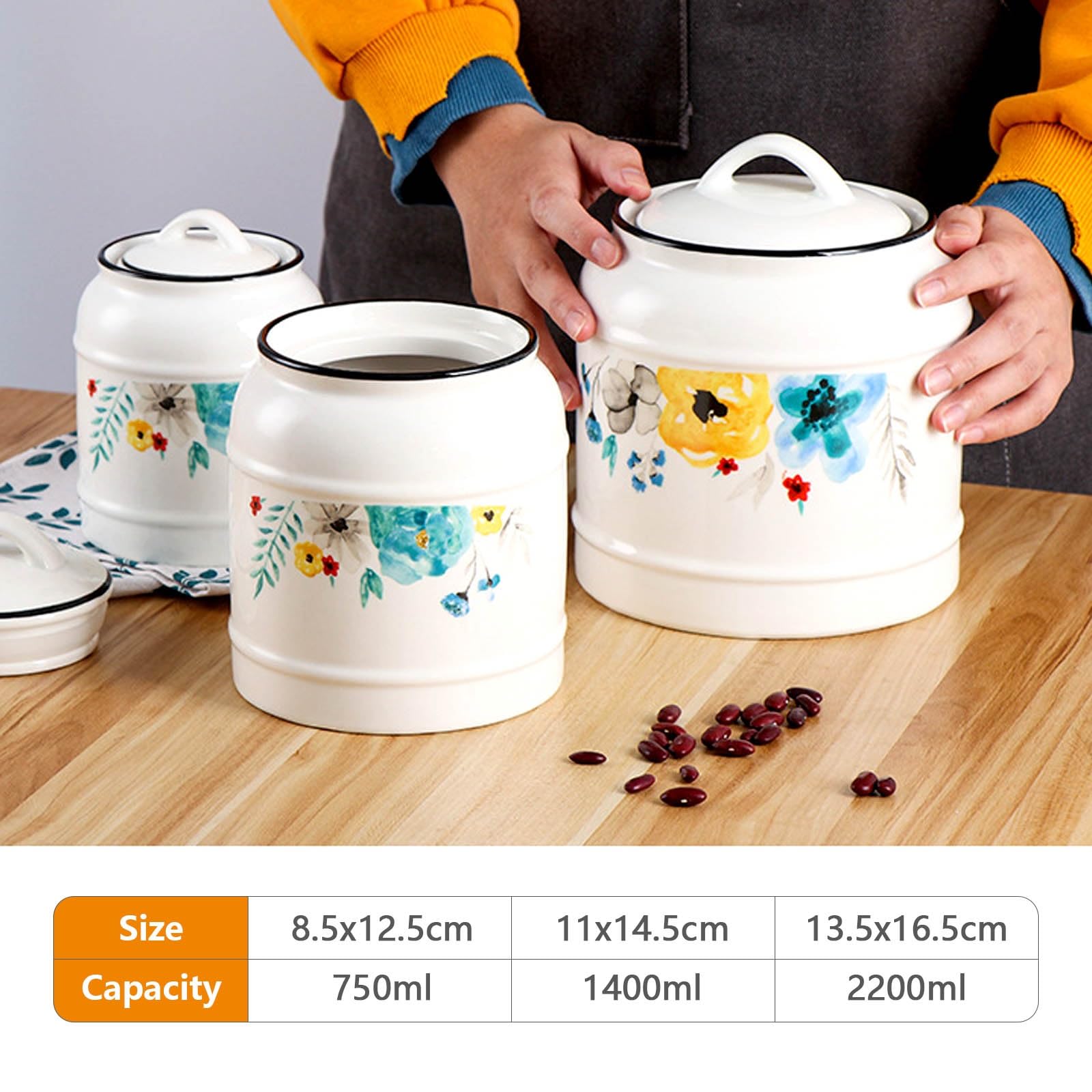 Contenitori alimentari da cucina, contenitori con coperchio ermetico, Moda, contenitore da cucina, Contenitori Ermetici per Cereali, Facile da pulire, contenitore pasta, contenitori ermetici(13