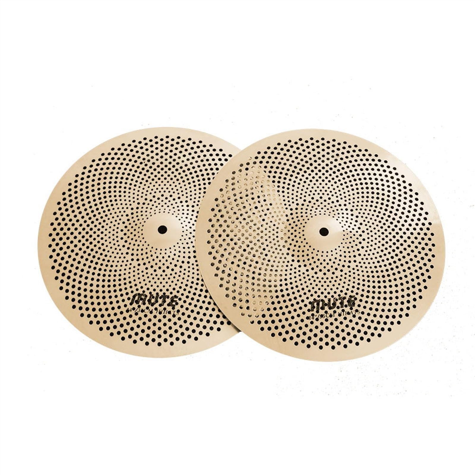 Piatto Muto per Charleston da 14 Pollici Piatto Dorato A Basso Volume per Batteristi Accessori per Strumenti a percussione